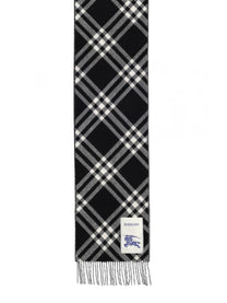 Burberry Women's Sciarpa in Cashmere Check Black