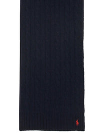 Polo Ralph Lauren Women's Sciarpa in Lana Cashmere Trecce Blue