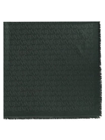 Saint Laurent Women's Sciarpa Jacquard in Seta Lana Green