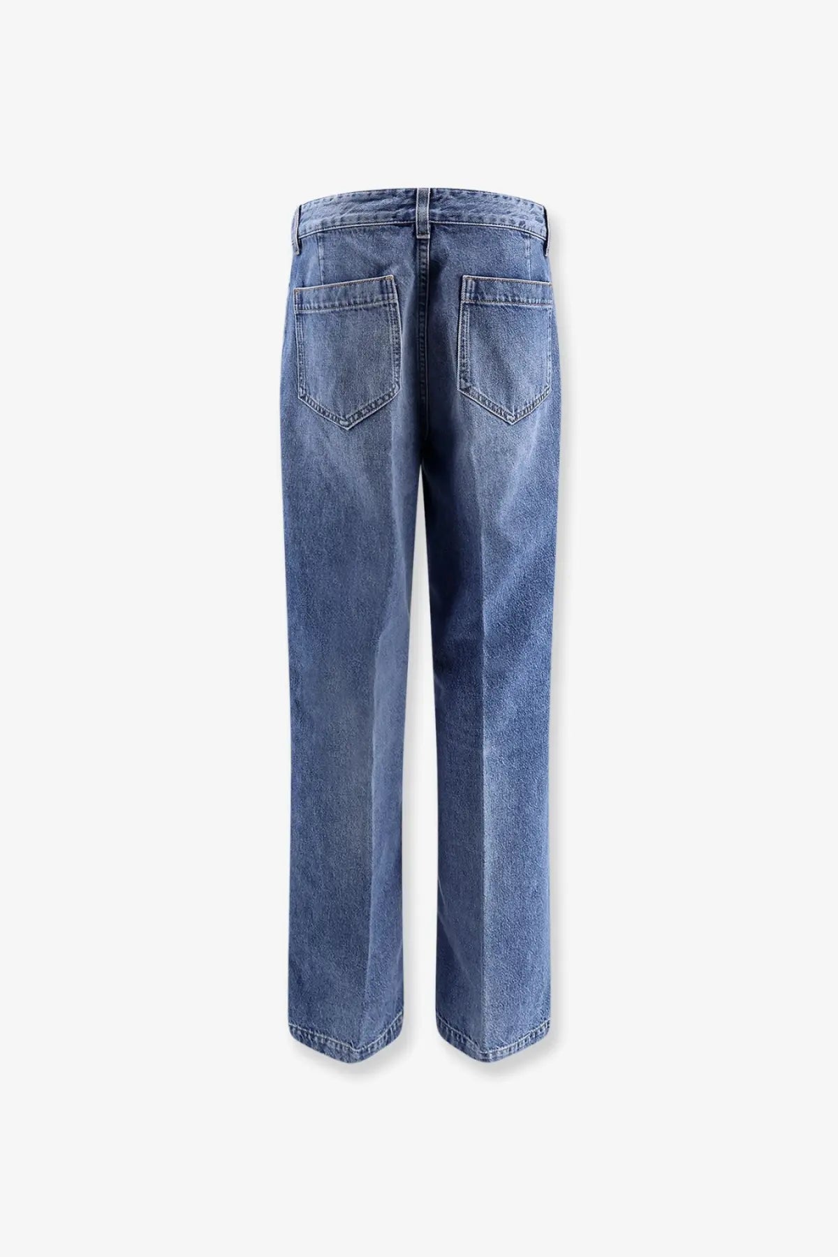 Seafarer women’s curt cotton jeans blue in blue denim with a straight-leg cut and classic back pockets shown from the back