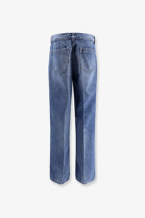 Seafarer women’s curt cotton jeans blue in blue denim with a straight-leg cut and classic back pockets shown from the back