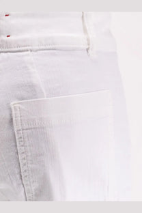 Seafarer women’s Jane denim trousers white with a clean crisp finish and subtle red stitching along the waistband