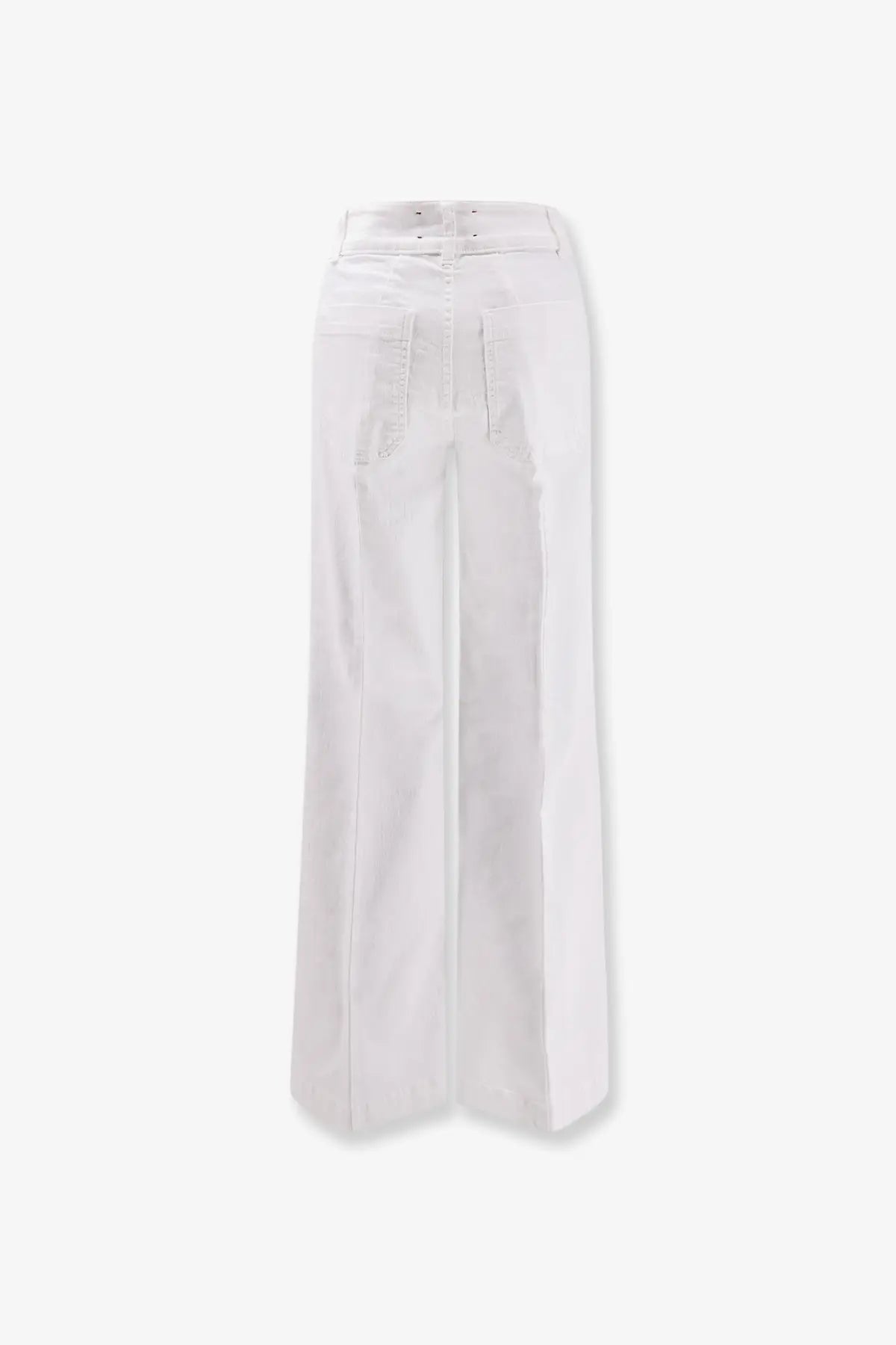 Seafarer women’s jane denim trousers white with wide-leg cut belted waist and subtle front pockets