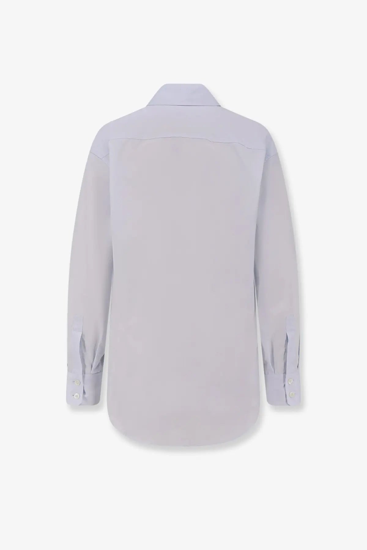 Seafarer women’s kim cotton shirt white with a sleek light gray dress shirt style crisp collar and buttoned cuffs