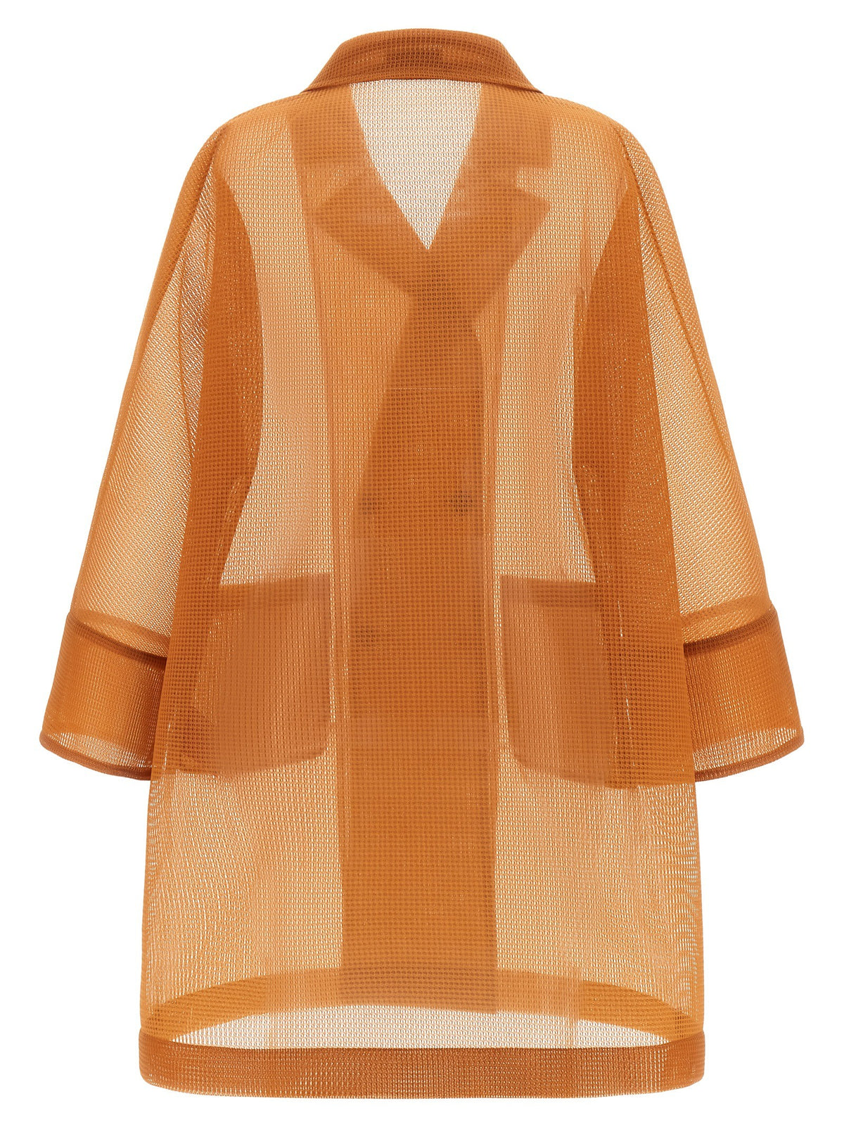 Herno See Through Coat Orange