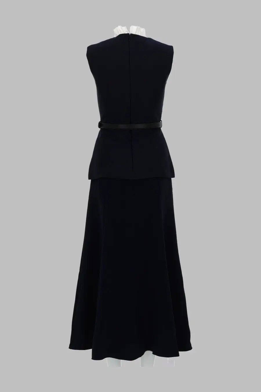 self-portrait Women's Abito Midi in Taffetà Con Volant Blue