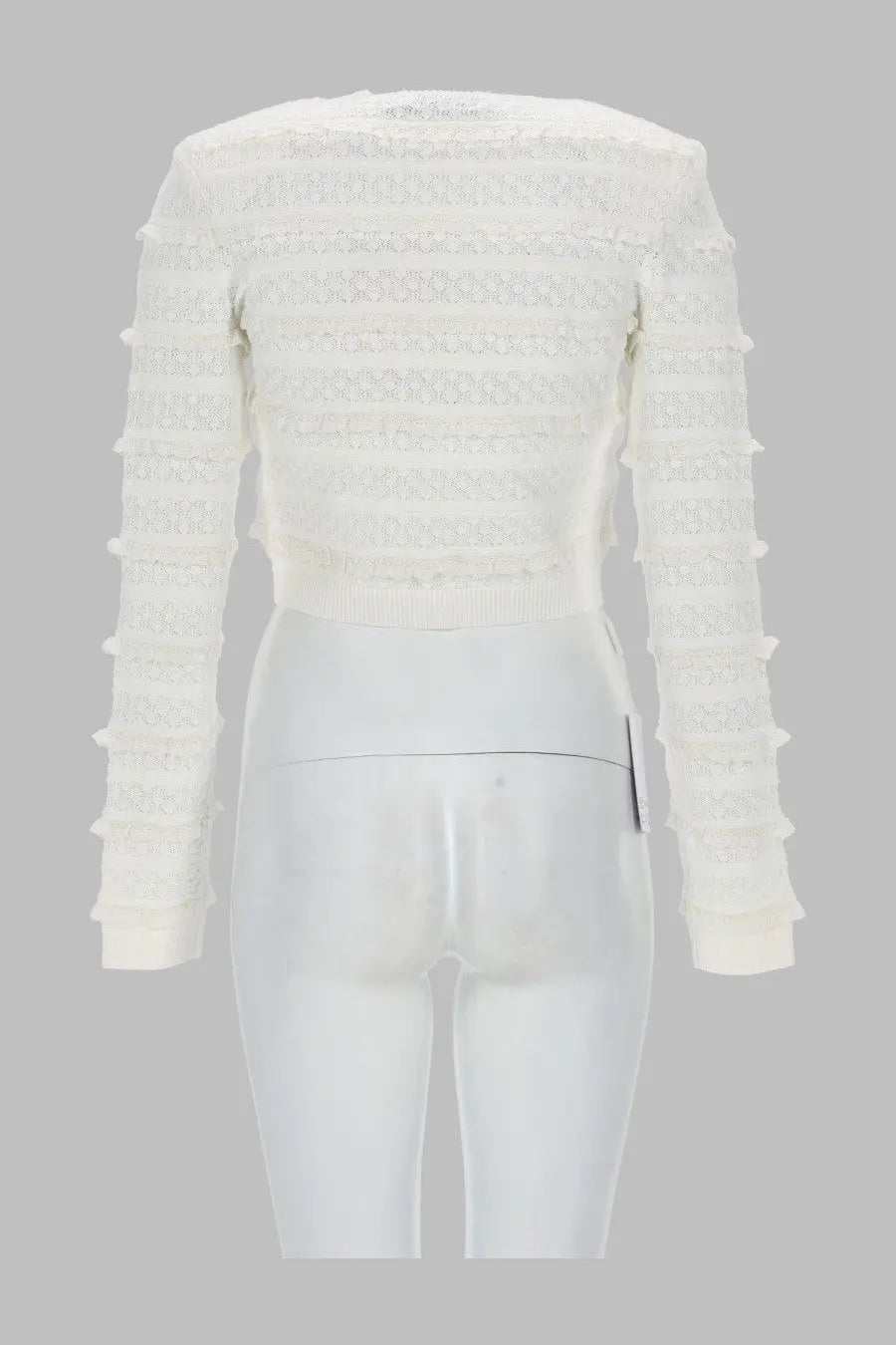 self-portrait Women's Cardigan Traforato Con Strass White