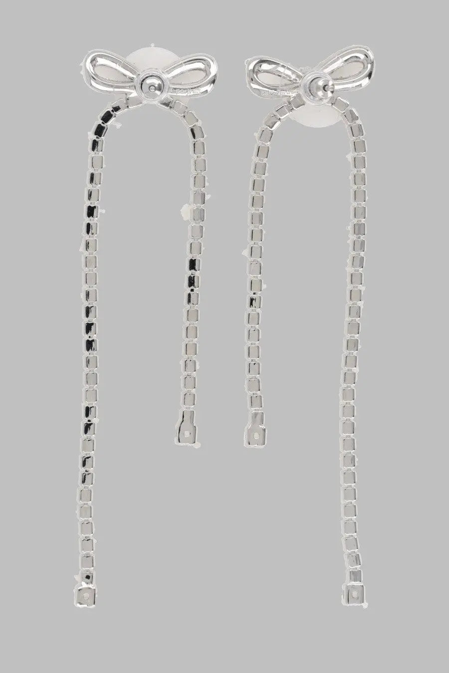 self-portrait Women's Orecchini Pendenti Con Fiocchi Cristalli Silver
