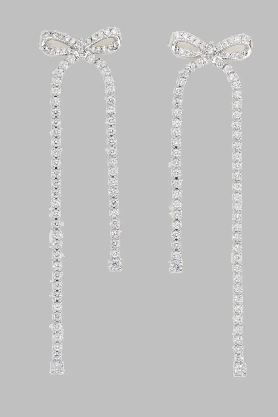 self-portrait Women's Orecchini Pendenti Con Fiocchi Cristalli Silver