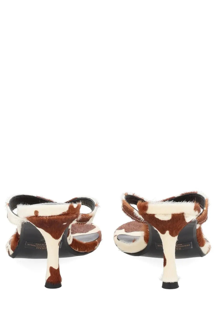 Senso women’s sandalo farah con tacco brown and white cowhide suede slingback heels with slender stiletto heel