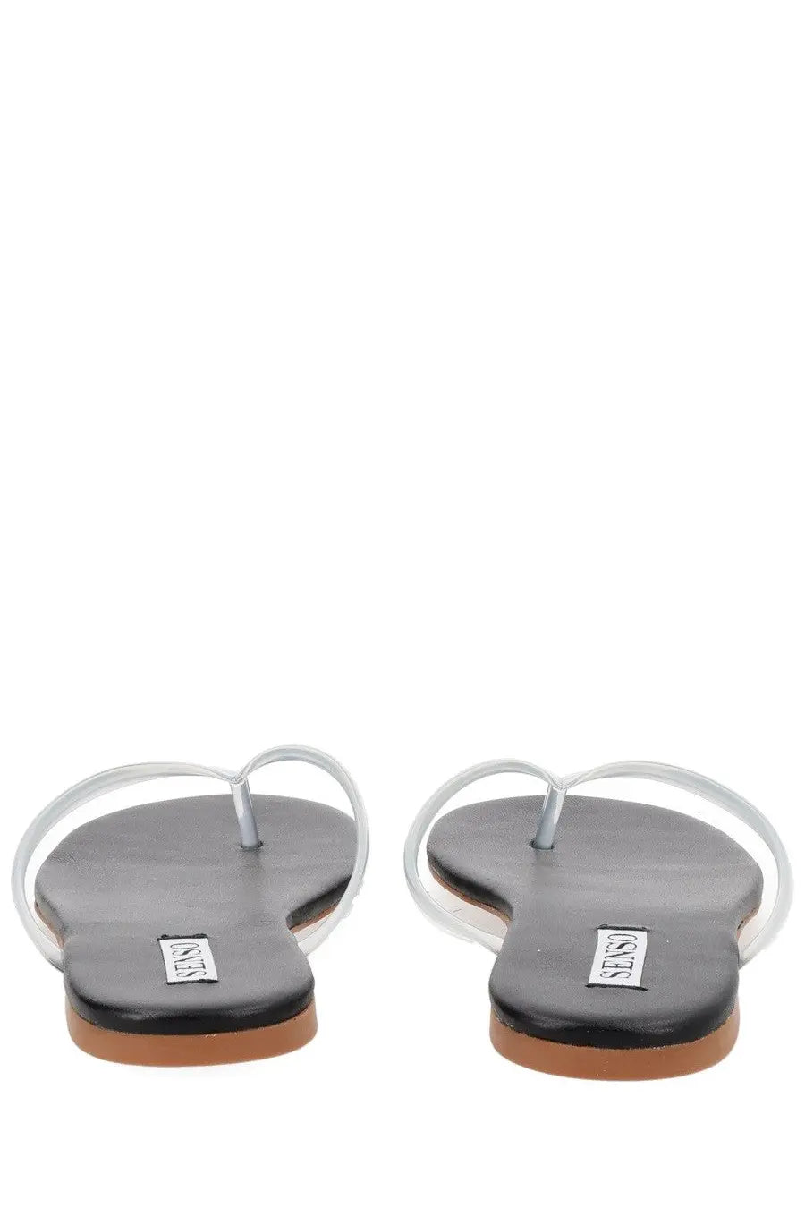 Senso women’s Sandalo Infradito Harmony Black silver-toned thong sandals with minimalist design and black rubber soles
