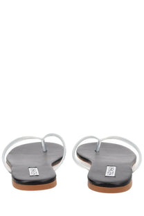 Senso women’s Sandalo Infradito Harmony Black silver-toned thong sandals with minimalist design and black rubber soles