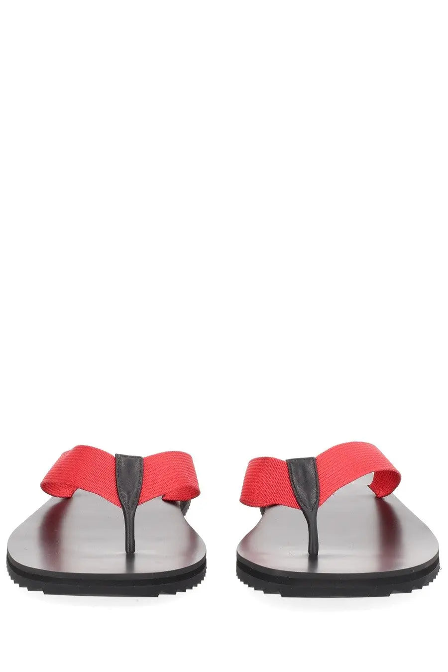 Senso women’s Sandalo Infradito Xylon red thong sandals with red and black woven strap design