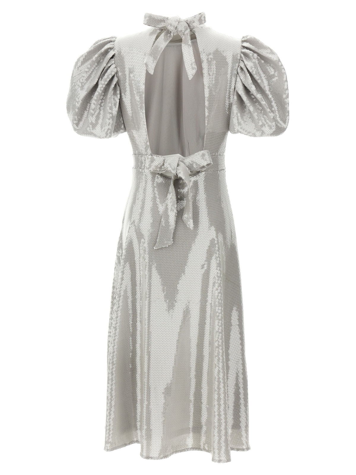 ROTATE Birger Christensen Sequin Midi Dress Grey