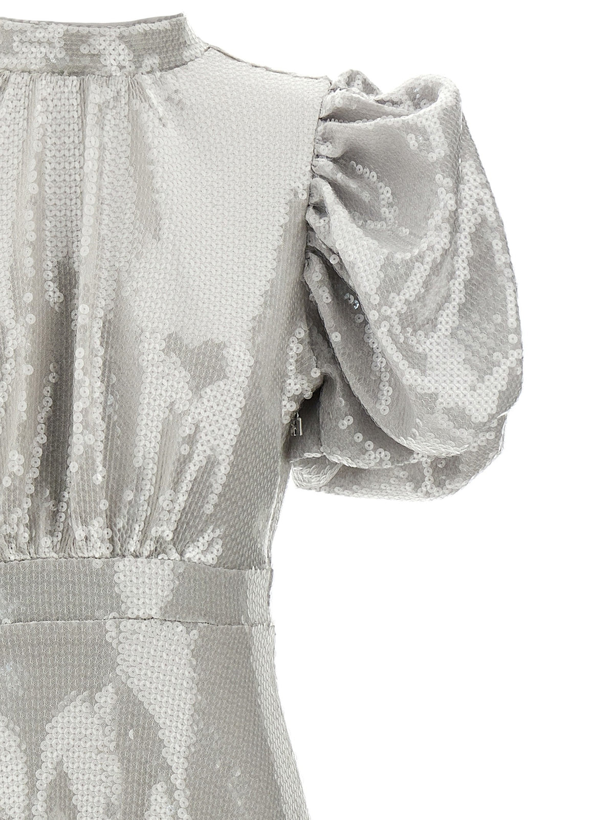 ROTATE Birger Christensen Sequin Midi Dress Grey