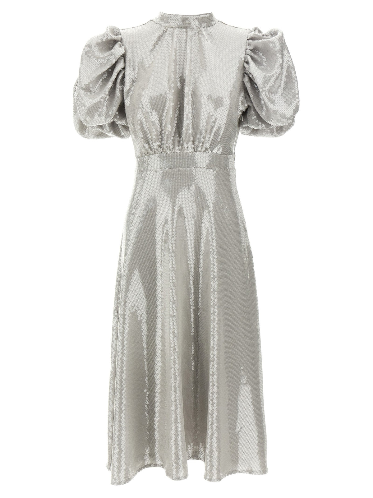 ROTATE Birger Christensen Sequin Midi Dress Grey