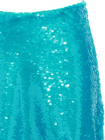 Ganni Sequin Midi Skirt Blue