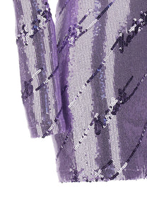 ROTATE Birger Christensen Sequin Mini Dress Purple