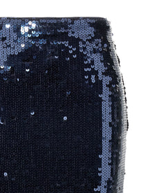 ROTATE Birger Christensen Sequin Pencil Skirt Blue