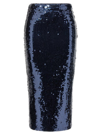 ROTATE Birger Christensen Sequin Pencil Skirt Blue