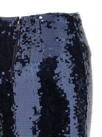 ROTATE Birger Christensen Sequin Pencil Skirt Blue