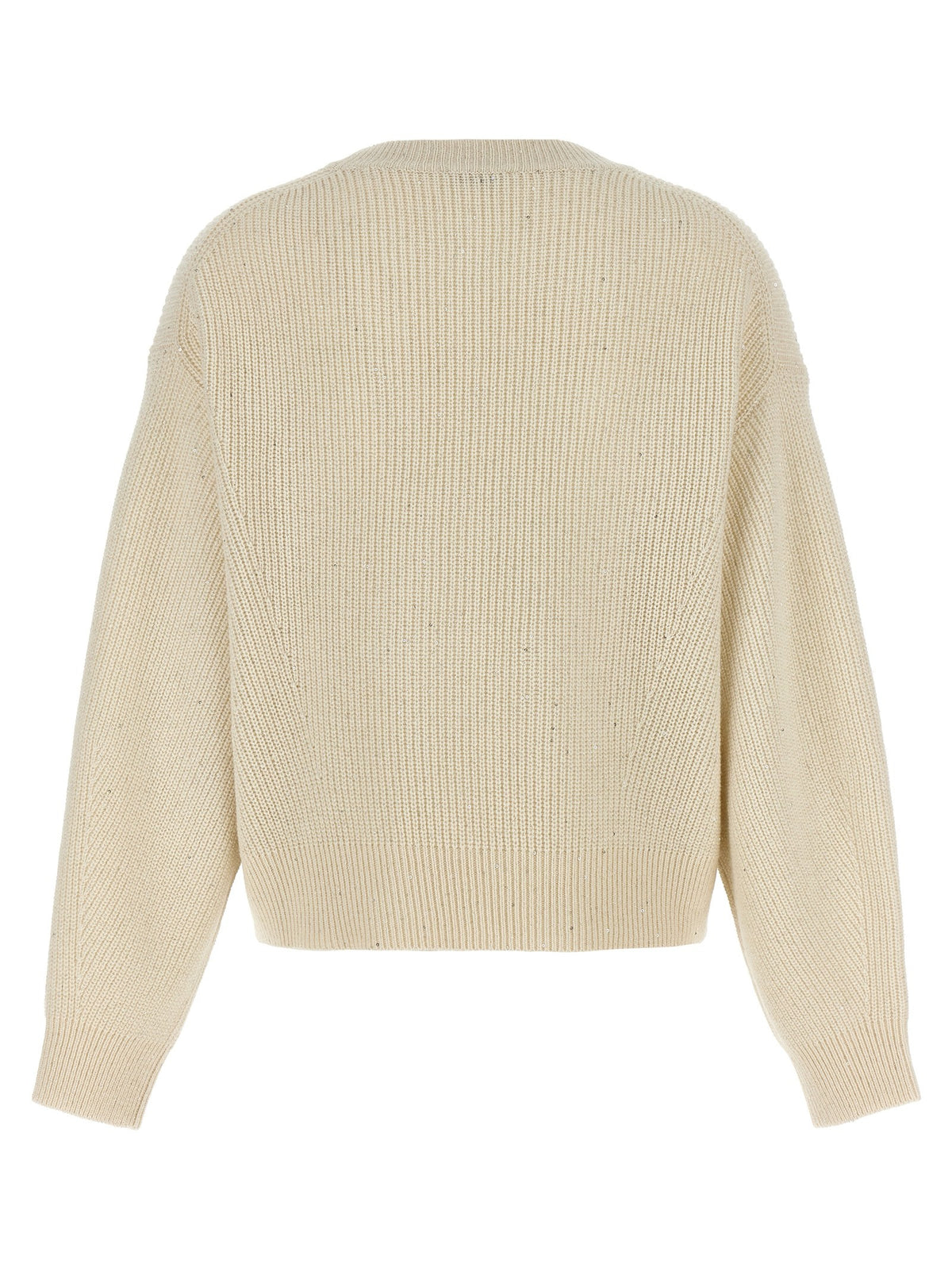 Brunello Cucinelli Sequin Sweater White