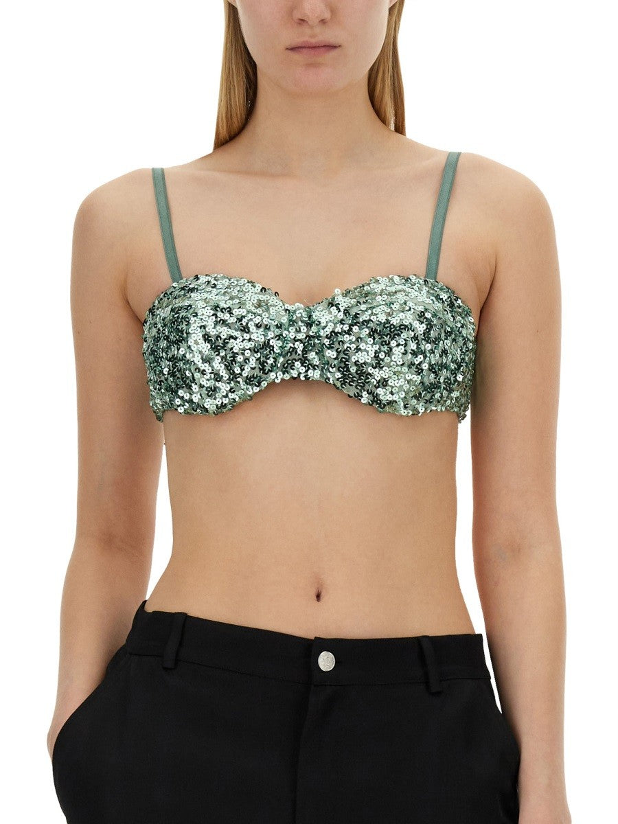 Moschino Jeans Women's Sequined Top Blue