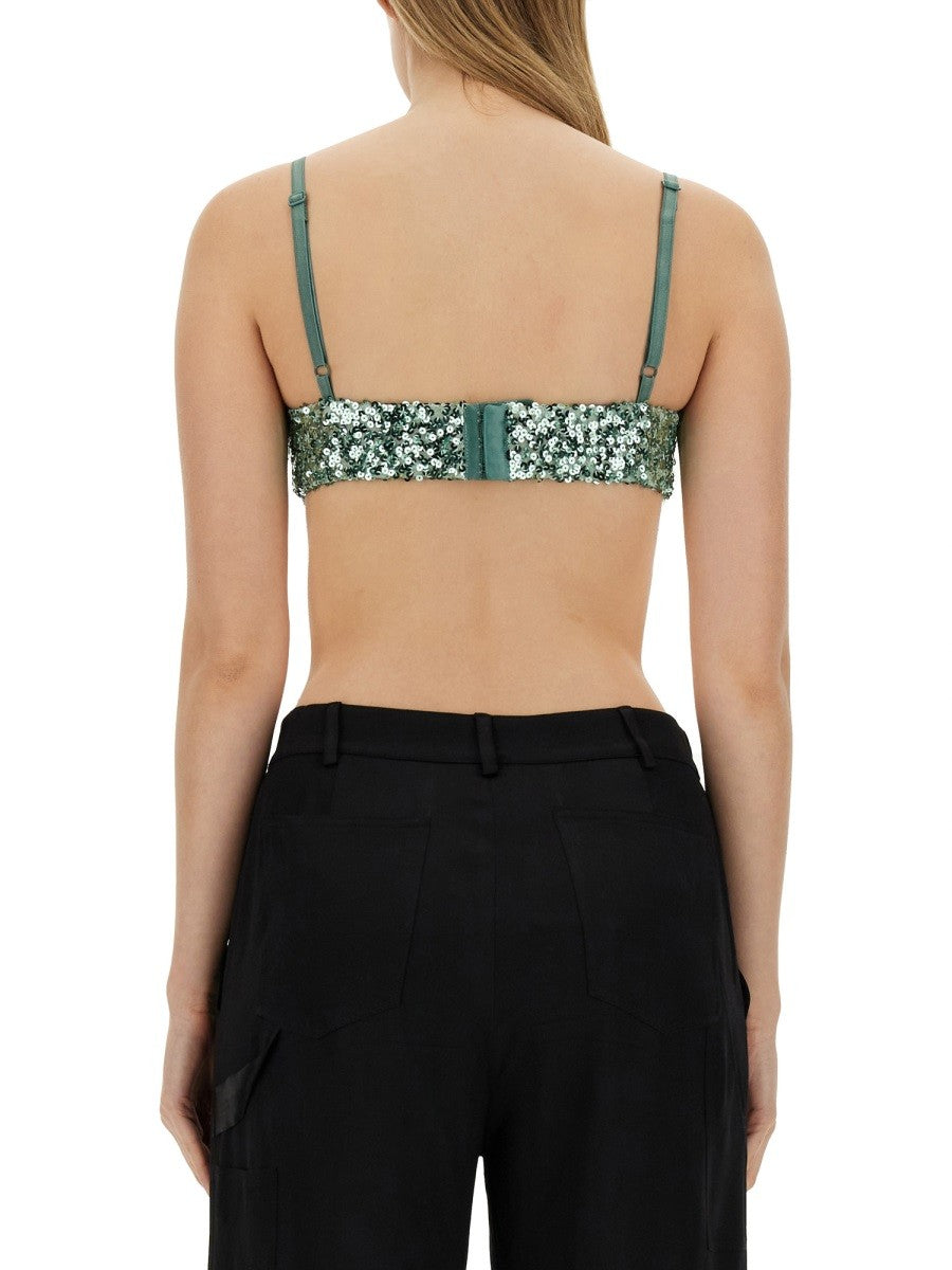 Moschino Jeans Women's Sequined Top Blue