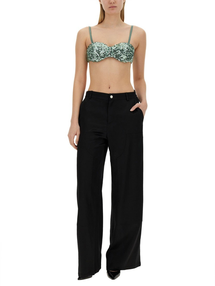 Moschino Jeans Women's Sequined Top Blue