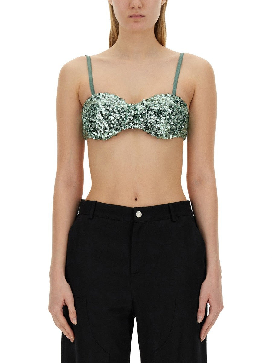Moschino Jeans Women's Sequined Top Blue