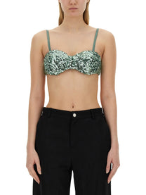 Moschino Jeans Women's Sequined Top Blue