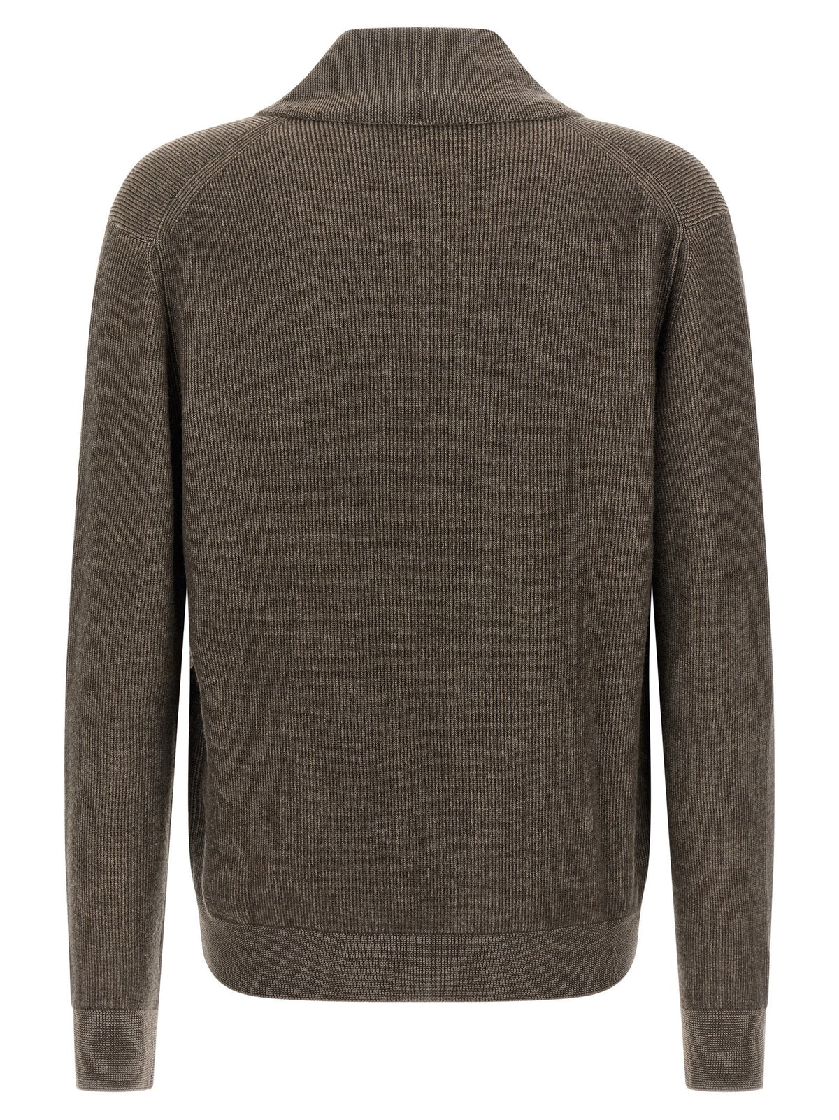 Brioni Shawl Neck Cardigan Brown