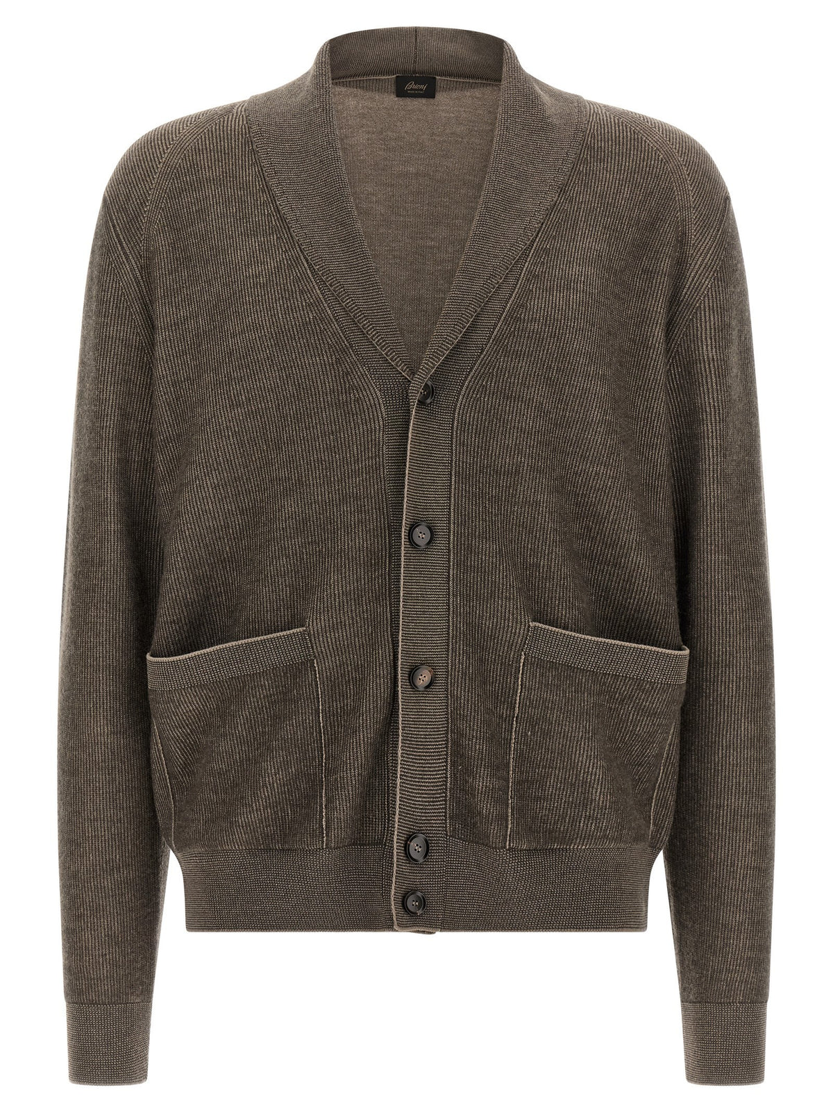 Brioni Shawl Neck Cardigan Brown