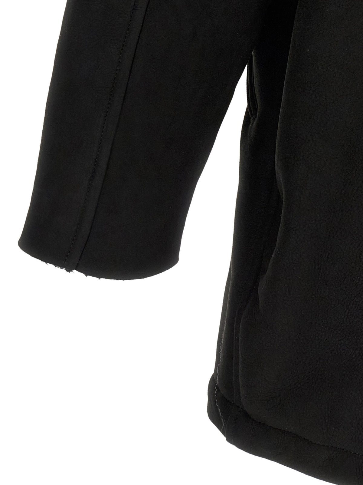 Giorgio Brato Shearling Caban Black