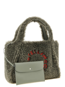 Stella McCartney Shearling Shopping Bag Grey