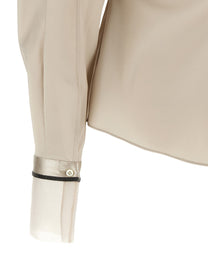 Brunello Cucinelli Shiny Cuffs Shirt Beige