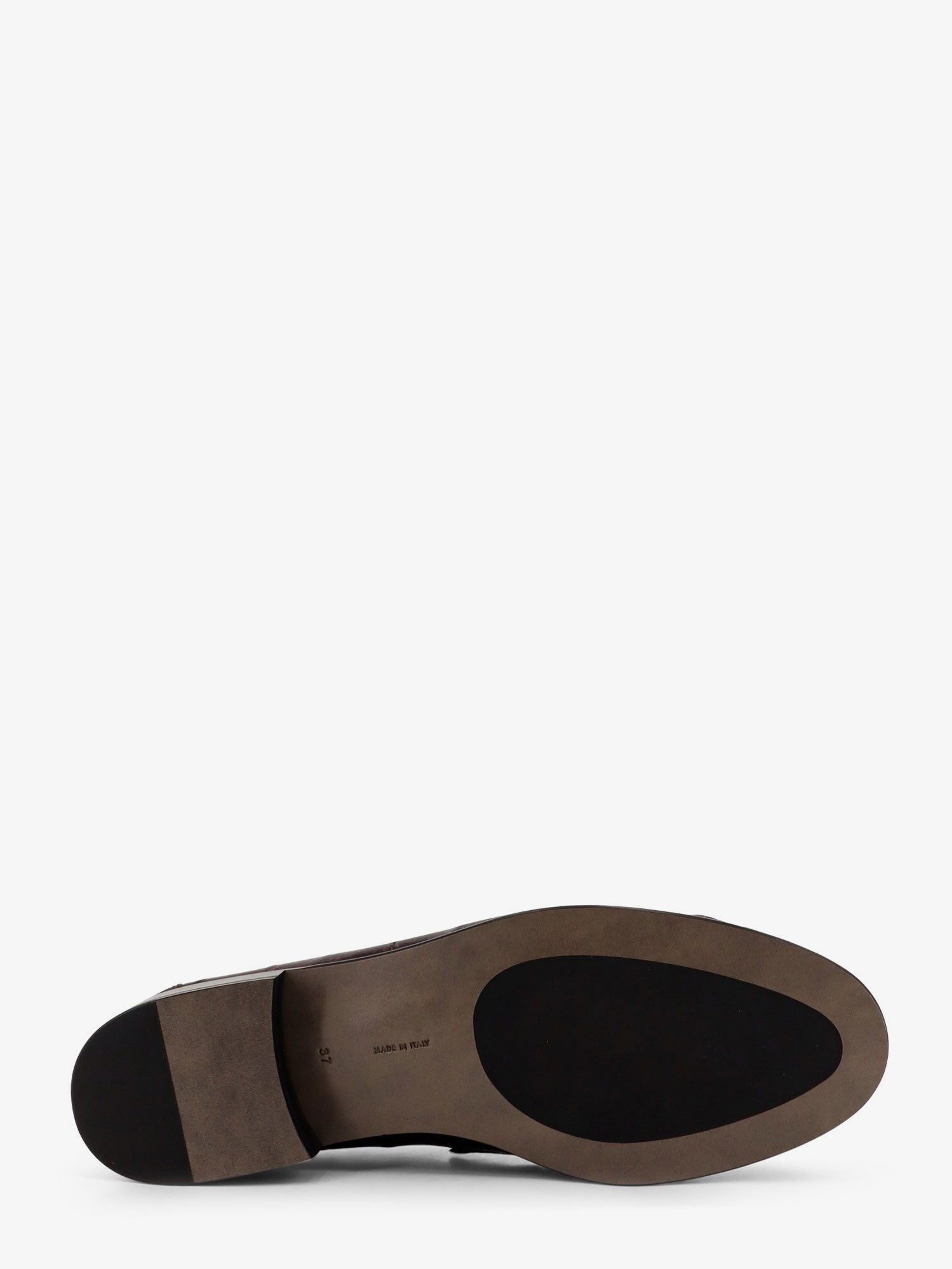 The Row Women's Shiny Leather Loafers Brown
