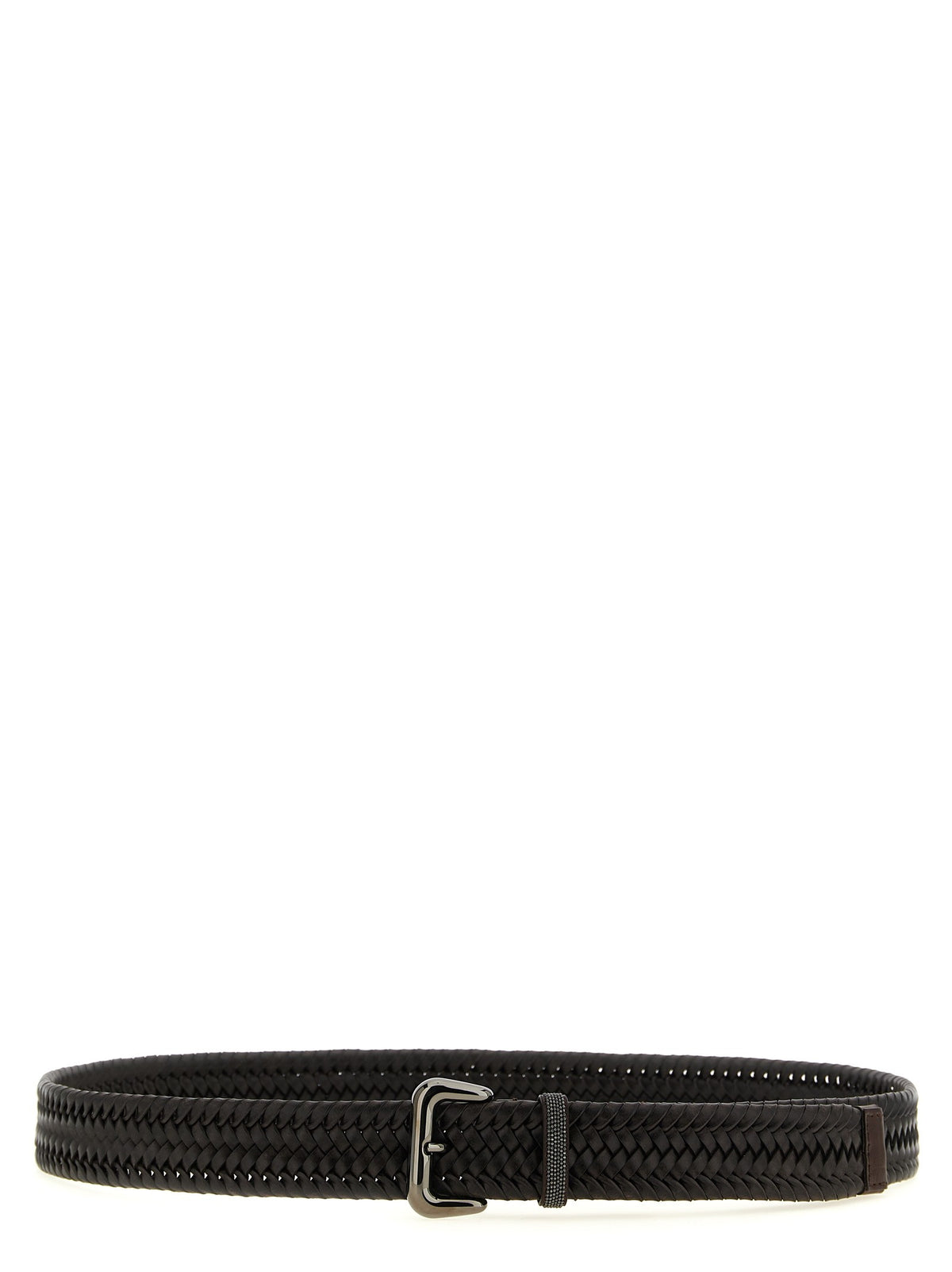 Brunello Cucinelli Shiny Loop Belt Brown