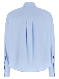 Brunello Cucinelli Shiny Trim Shirt Blue