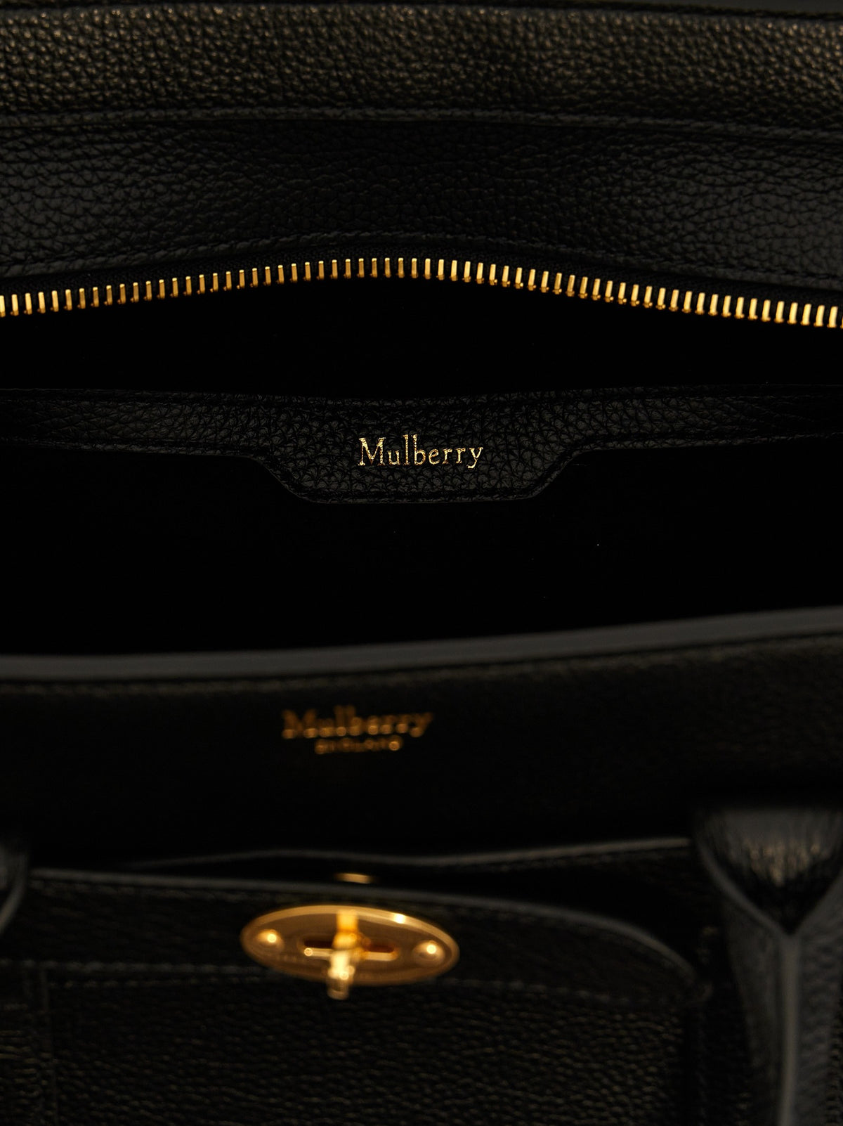 Mulberry Shopping Small Zipped Bayswater Black