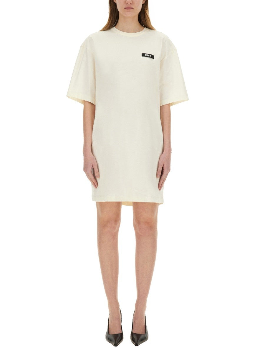 MSGM Women's Short Dress White