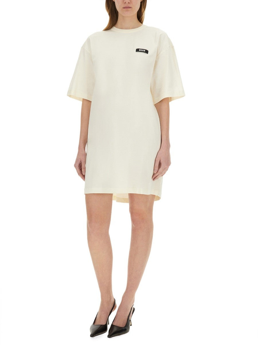 MSGM Women's Short Dress White