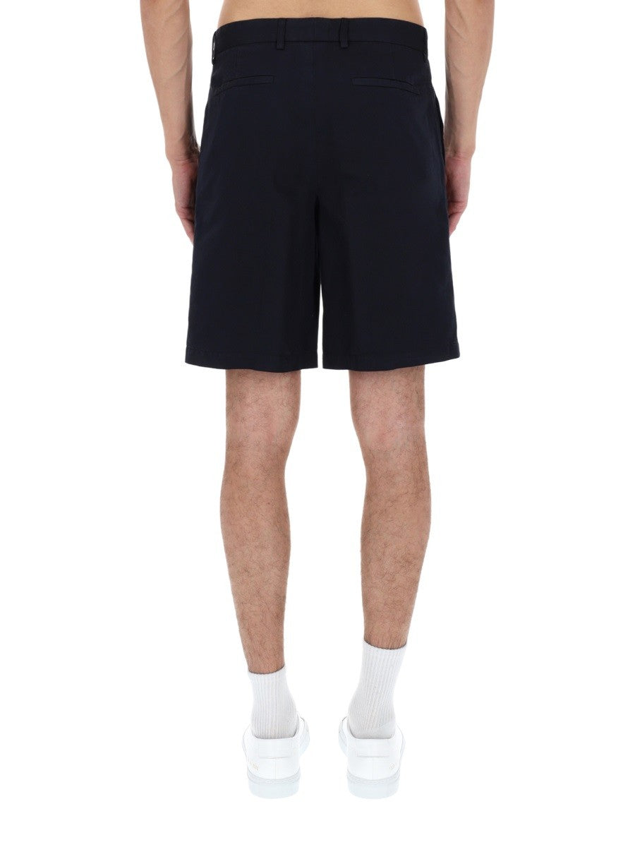Zegna Men's Shorts in Cotone Blue