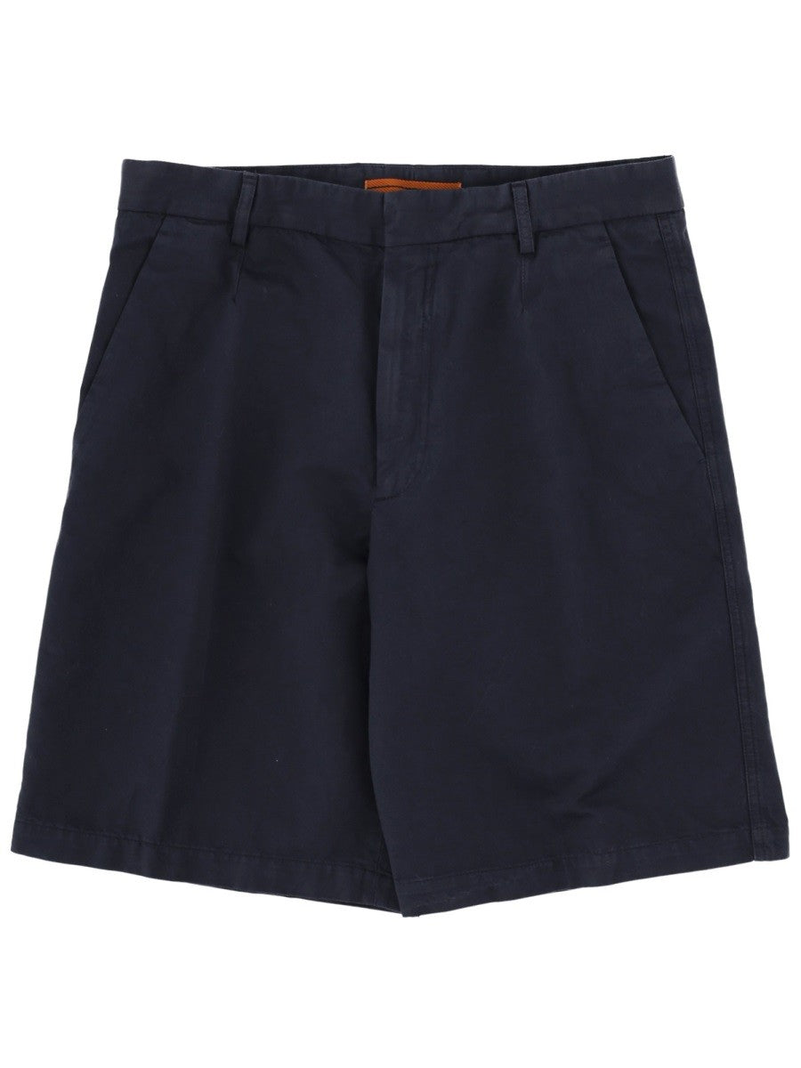Zegna Men's Shorts in Cotone Blue