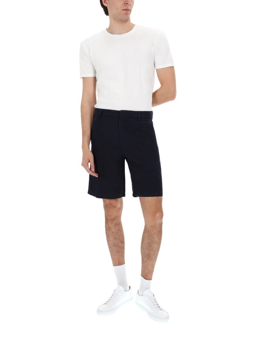 Zegna Men's Shorts in Cotone Blue