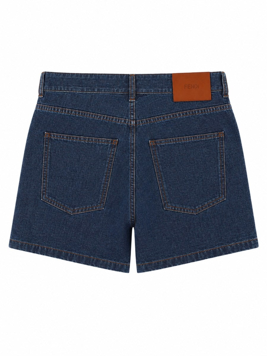 Fendi Women's Shorts in Denim Blue
