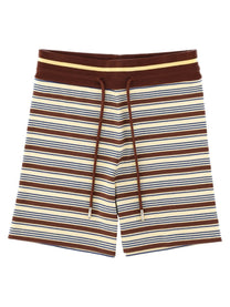Fendi Women's Shorts in Maglia DI Cotone Righe Multicolor