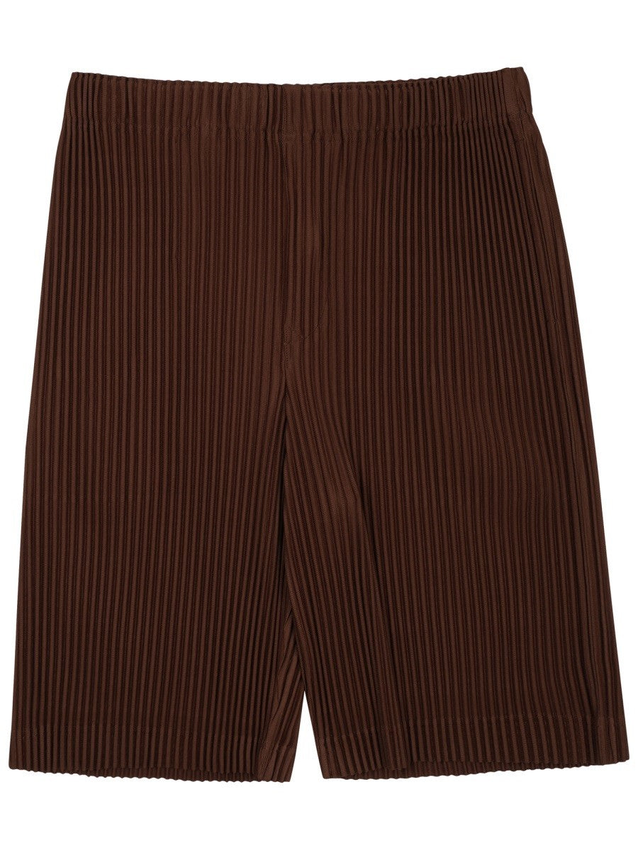 Homme Plisse Issey Miyake Men's Shorts Plissettato Brown