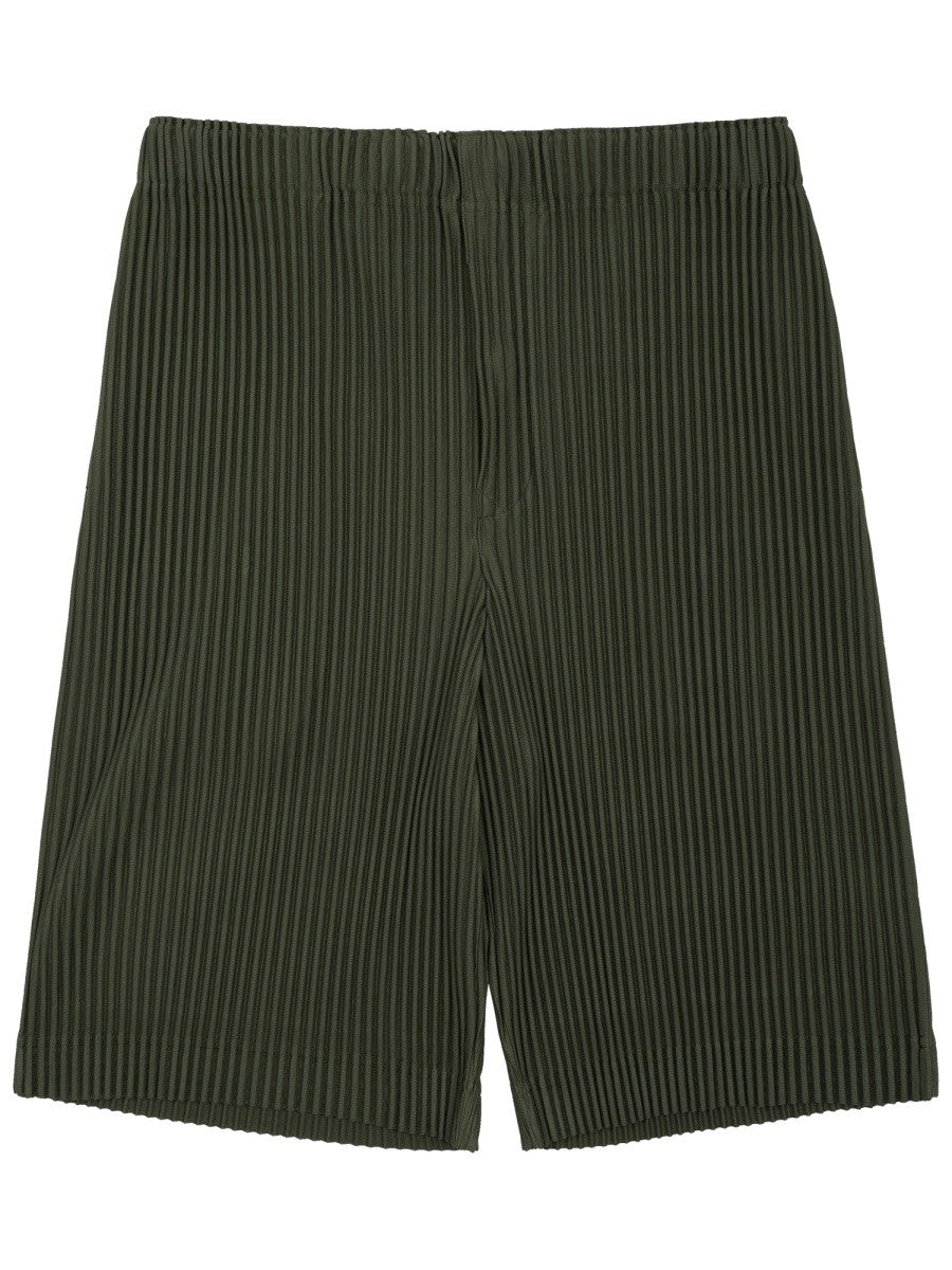 Homme Plisse Issey Miyake Men's Shorts Plissettato Green