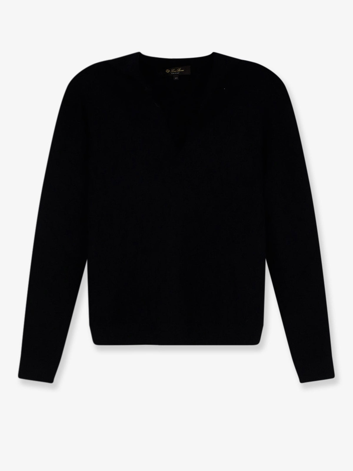 Loro Piana Women's Siena Silk and Cotton Polo Sweater Black